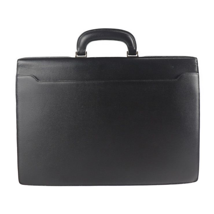 Loewe Briefcase Business Bag Leather Black Gold Hardware Anagram Document Bag