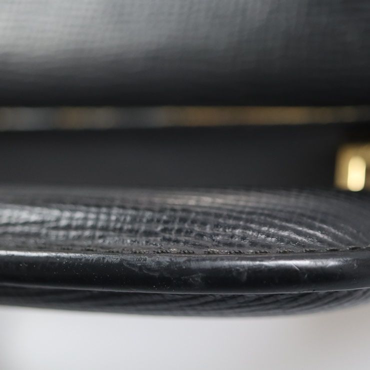 Loewe Briefcase Business Bag Leather Black Gold Hardware Anagram Document Bag