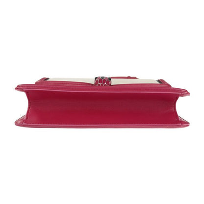 Bvlgari Bulgari Shoulder Bag - Leather Fuchsia Ivory Black Serpenti Diamond