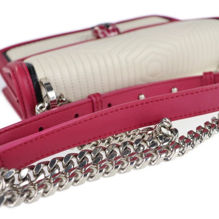 Bvlgari Bulgari Shoulder Bag - Leather Fuchsia Ivory Black Serpenti Diamond