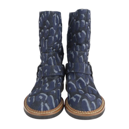Louis Vuitton Boots - Denim Navy Shoes Half Boots Leopard Pattern Reference