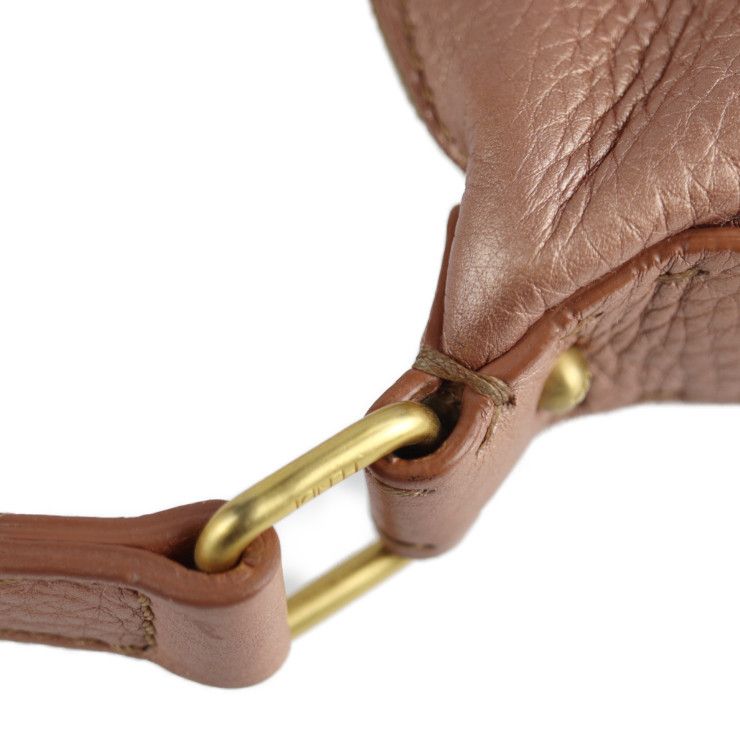 Fendi Shoulder Bag 8bt194 Leather Metallic Pink Selleria Messenger Bag