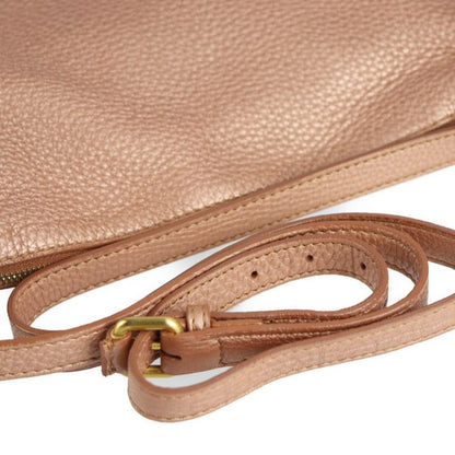 Fendi Shoulder Bag 8bt194 Leather Metallic Pink Selleria Messenger Bag