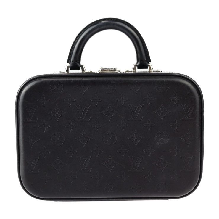 Louis Vuitton Valisette PM Handbag M92235 Leather Black Silver Hardware