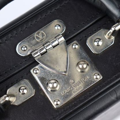 Louis Vuitton Valisette PM Handbag M92235 Leather Black Silver Hardware