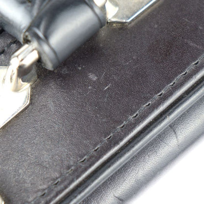 Louis Vuitton Valisette PM Handbag M92235 Leather Black Silver Hardware