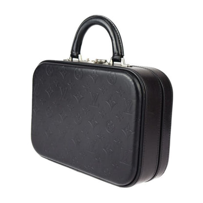 Louis Vuitton Valisette PM Handbag M92235 Leather Black Silver Hardware