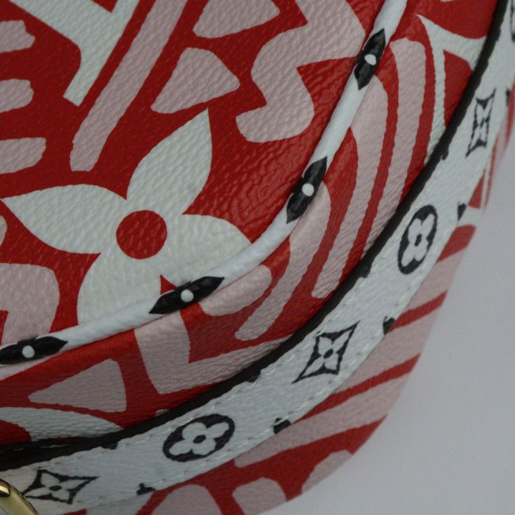 Louis Vuitton Bowat Chapeau Supre LV Crafty Shoulder Bag M45364 PVC Red Pink