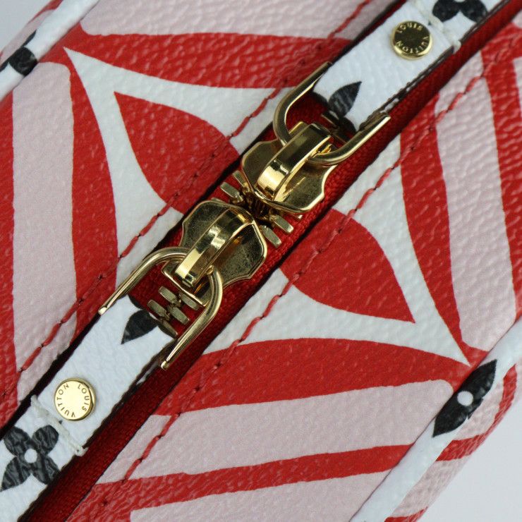 Louis Vuitton Bowat Chapeau Supre LV Crafty Shoulder Bag M45364 PVC Red Pink
