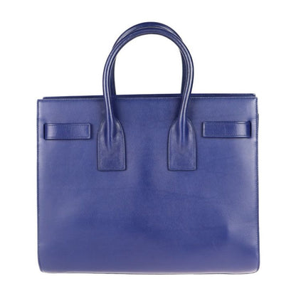 Saint Laurent Sac De Jour Handbag 355153 Leather Blue 2WAY Shoulder