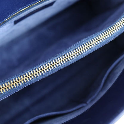 Saint Laurent Sac De Jour Handbag 355153 Leather Blue 2WAY Shoulder