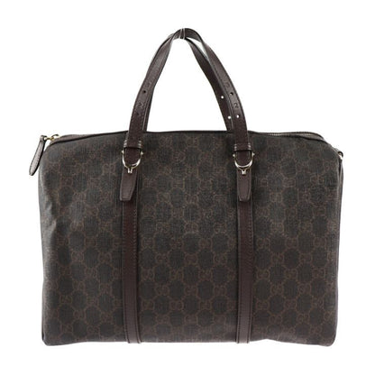 Gucci Bag Handbag 322231 PVC Leather Dark Brown Gold Hardware GG Supreme 2WAY
