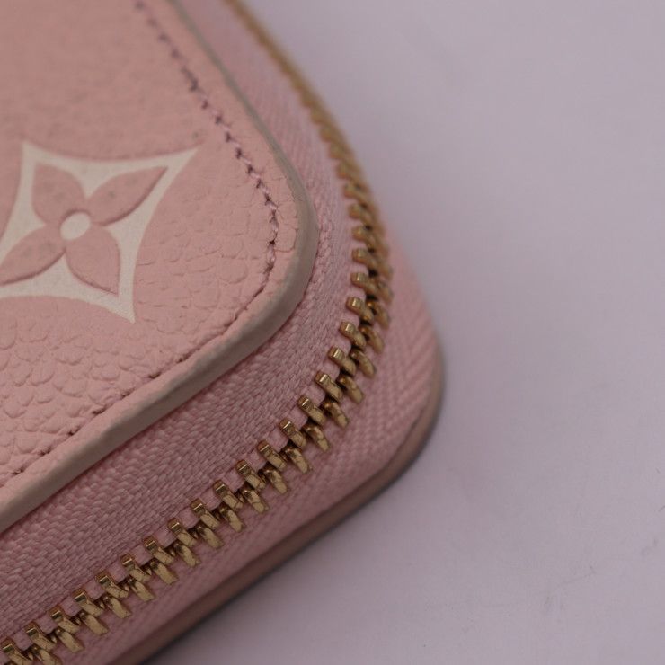 Louis Vuitton Zippy Wallet Long Wallet M81279 Leather Pink X Beige X Yellow X