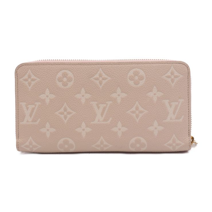 Louis Vuitton Zippy Wallet Long Wallet M81279 Leather Pink X Beige X Yellow X
