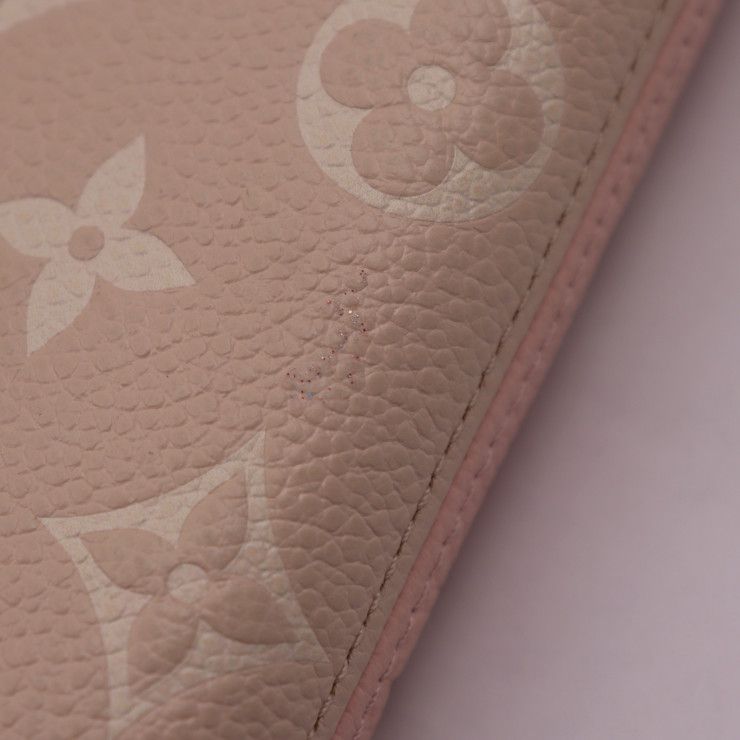 Louis Vuitton Zippy Wallet Long Wallet M81279 Leather Pink X Beige X Yellow X