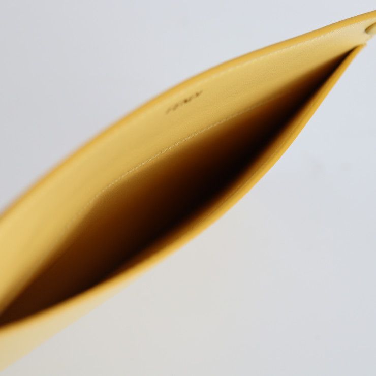 Fendi Peekaboo Pocket Pouch 7ar907 Nappa Leather Semolino Cream Yellow Gold