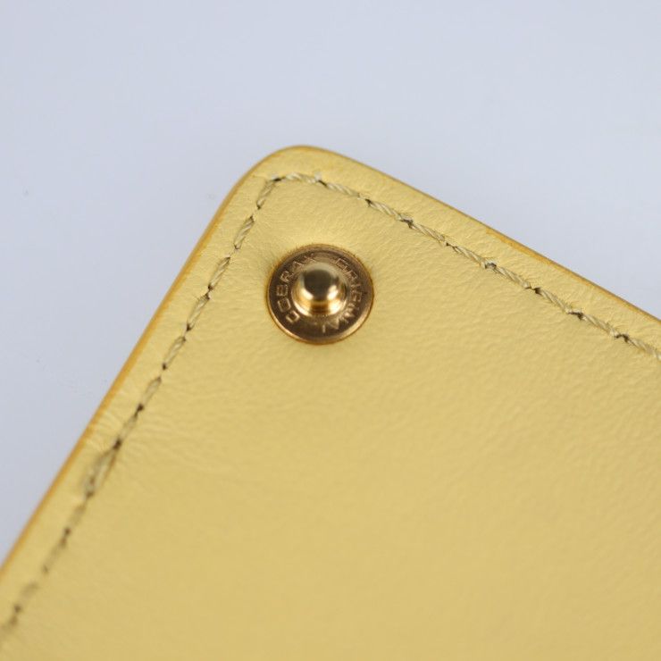 Fendi Peekaboo Pocket Pouch 7ar907 Nappa Leather Semolino Cream Yellow Gold