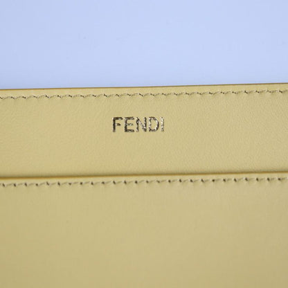 Fendi Peekaboo Pocket Pouch 7ar907 Nappa Leather Semolino Cream Yellow Gold