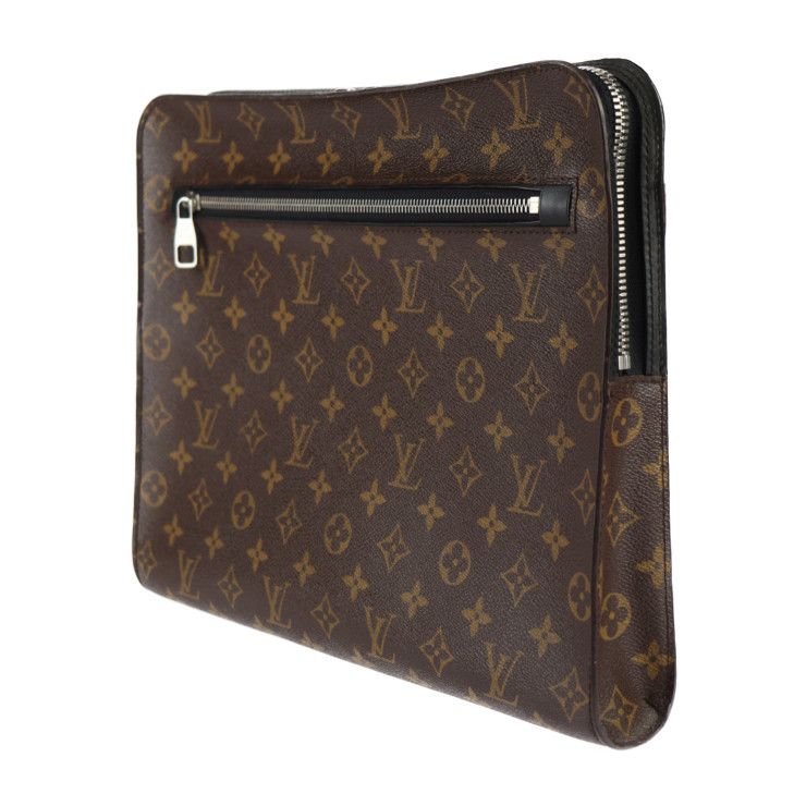 Louis Vuitton Portfolio Second Bag M40301 PVC Leather Brown Black Silver