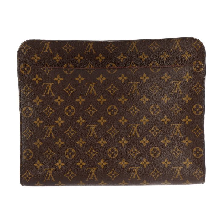 Louis Vuitton Portfolio Second Bag M40301 PVC Leather Brown Black Silver