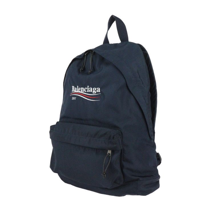 Balenciaga Xplorer Explorer Backpack Daypack 459744 Nylon Canvas Navy Logo