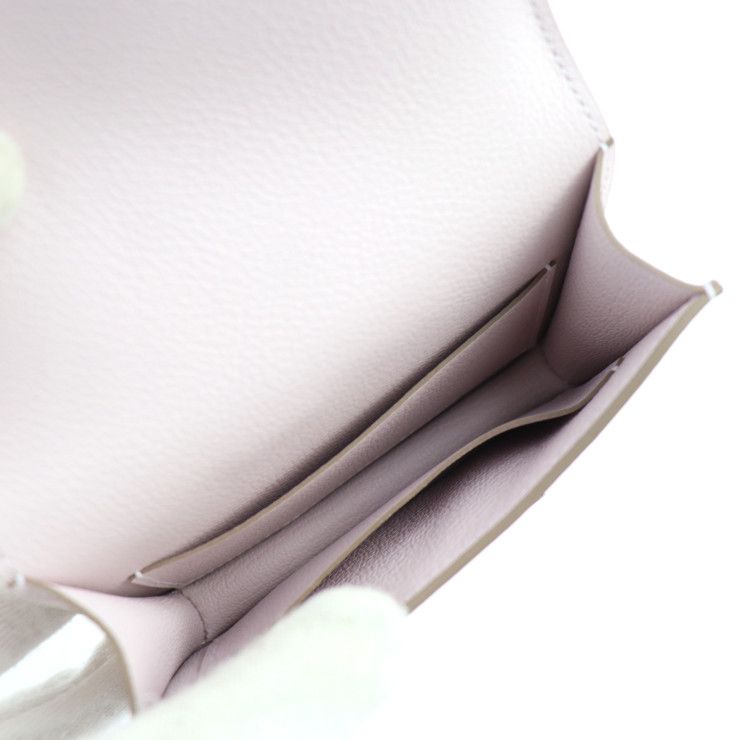 Hermes Constance Slim Pouch - Evercolor Mauve Pale Silver Hardware Compact