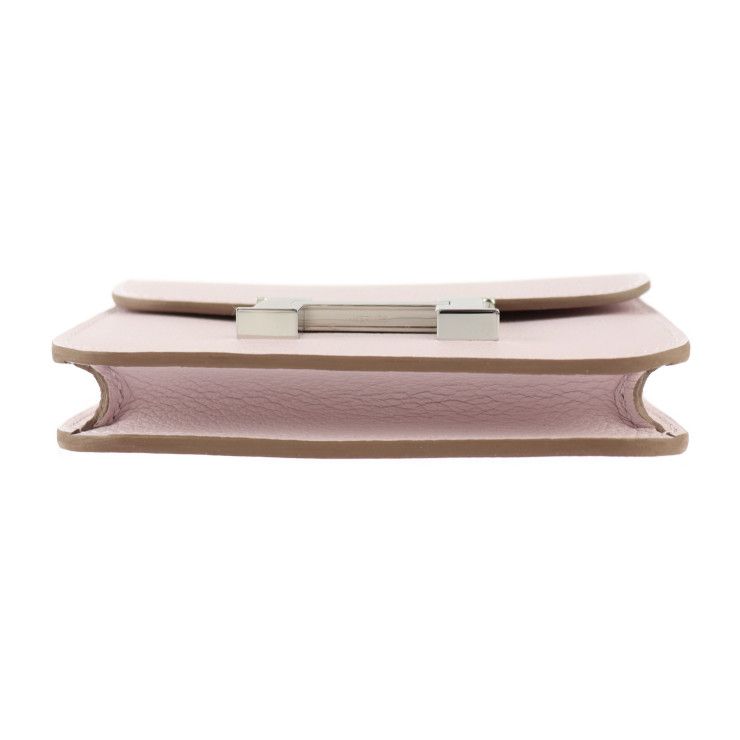 Hermes Constance Slim Pouch - Evercolor Mauve Pale Silver Hardware Compact