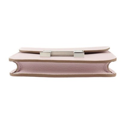 Hermes Constance Slim Pouch - Evercolor Mauve Pale Silver Hardware Compact