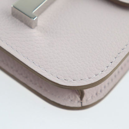 Hermes Constance Slim Pouch - Evercolor Mauve Pale Silver Hardware Compact