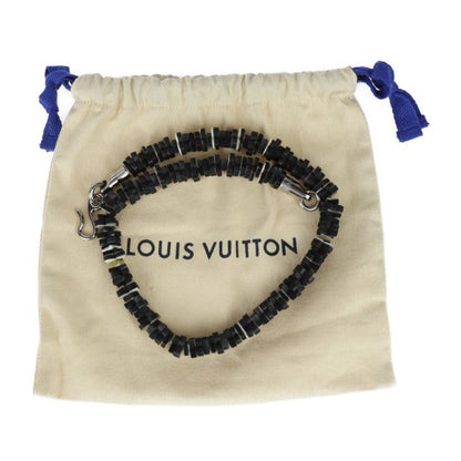 Louis Vuitton Collier Tropical Flowers Necklace Mp1965 Wood Dark Grey Black