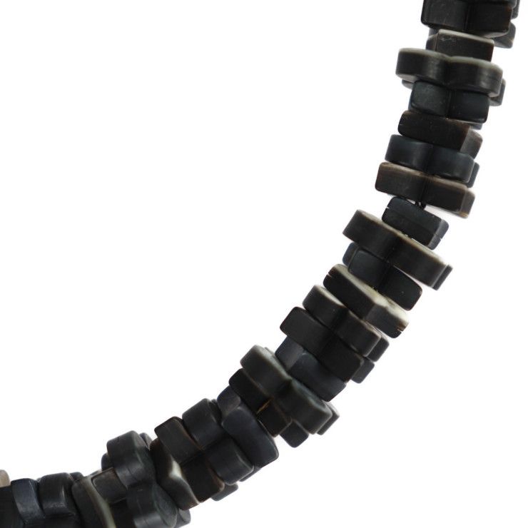 Louis Vuitton Collier Tropical Flowers Necklace Mp1965 Wood Dark Grey Black