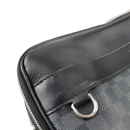 Louis Vuitton Trocadero Messenger MM Shoulder Bag N40088 PVC Leather Gray Black