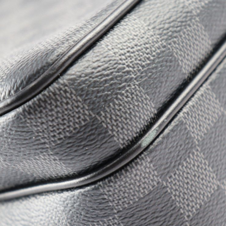 Louis Vuitton Trocadero Messenger MM Shoulder Bag N40088 PVC Leather Gray Black