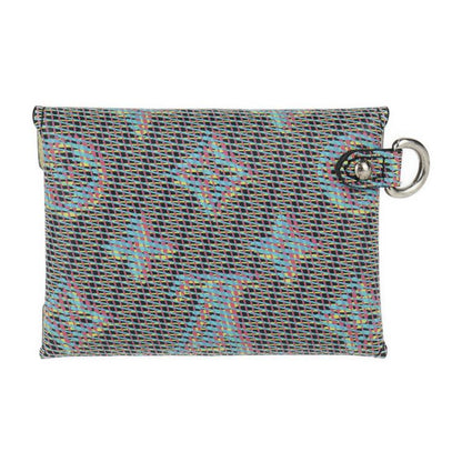 Louis Vuitton Kirigami Necklace Card Case M68613 Calf Leather Blue Multicolored