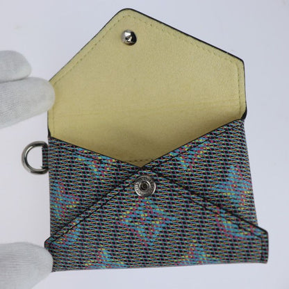 Louis Vuitton Kirigami Necklace Card Case M68613 Calf Leather Blue Multicolored