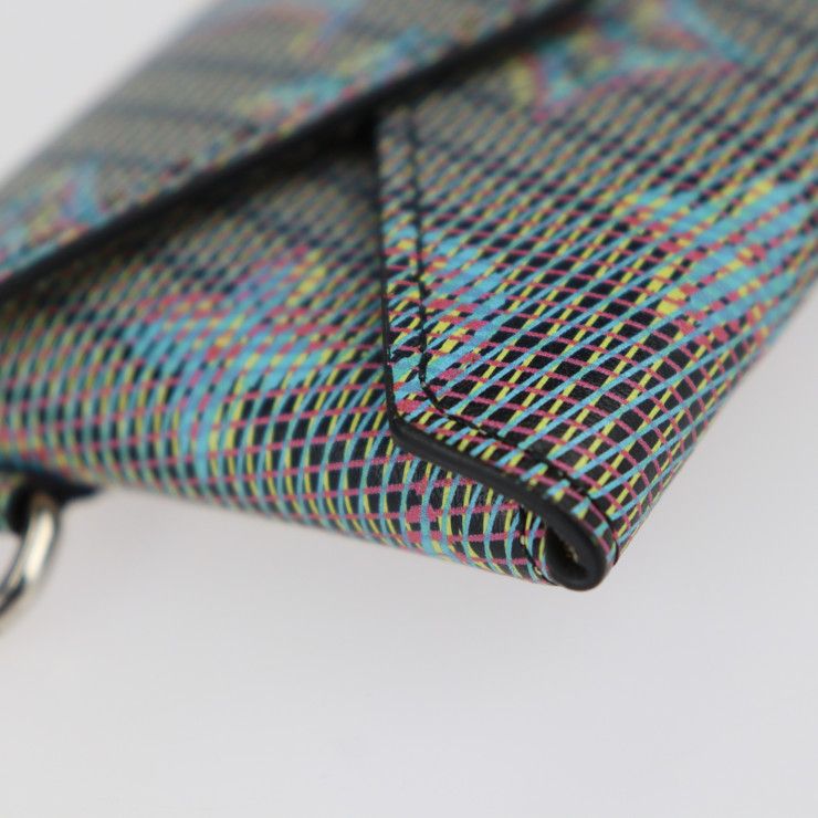 Louis Vuitton Kirigami Necklace Card Case M68613 Calf Leather Blue Multicolored