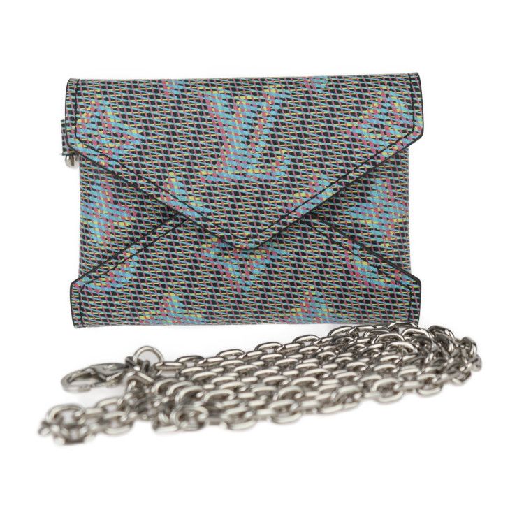 Louis Vuitton Kirigami Necklace Card Case M68613 Calf Leather Blue Multicolored