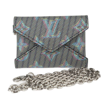 Louis Vuitton Kirigami Necklace Card Case M68613 Calf Leather Blue Multicolored