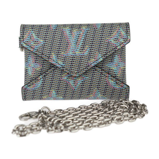 Louis Vuitton Kirigami Necklace Card Case M68613 Calf Leather Blue Multicolored