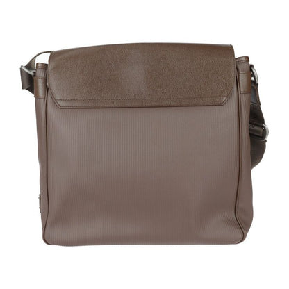 Bvlgari Bulgari Messenger Bag Shoulder Bag 29754 PVC Leather Brown Matte Silver