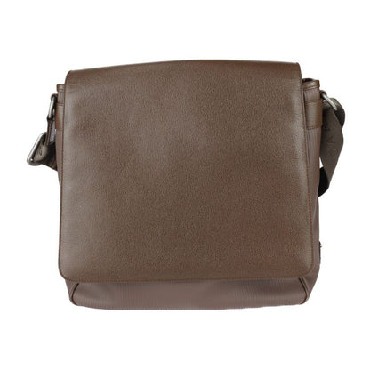 Bvlgari Bulgari Messenger Bag Shoulder Bag 29754 PVC Leather Brown Matte Silver