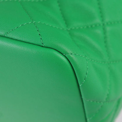 Chanel Hobo Bag 23 Handbag As1747 Lambskin Green Gold Hardware Matelasse 2WAY