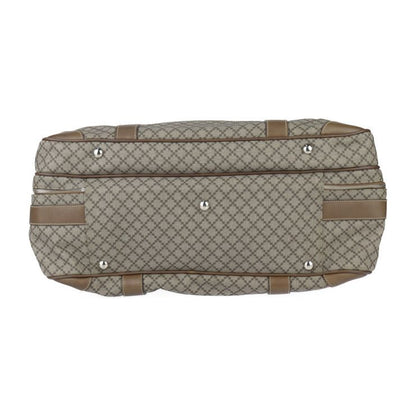 Gucci Boston Bag 267905 PVC Leather Brown Silver Hardware Diamante 2WAY