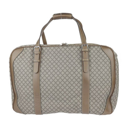 Gucci Boston Bag 267905 PVC Leather Brown Silver Hardware Diamante 2WAY