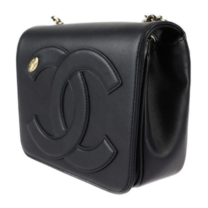 Chanel Chain Shoulder Bag Shoulder Bag As0321 Calfskin Black Gold Hardware Coco