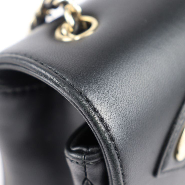 Chanel Chain Shoulder Bag Shoulder Bag As0321 Calfskin Black Gold Hardware Coco