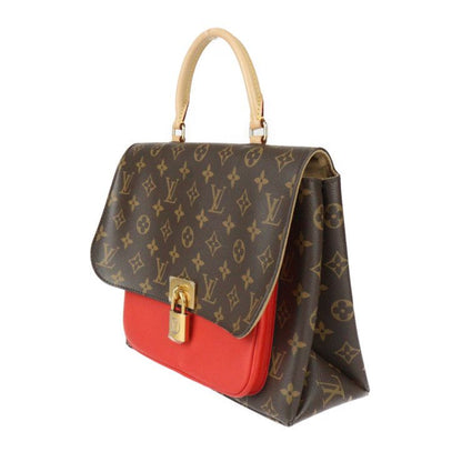 Louis Vuitton Marignan Handbag M44286 PVC Leather Brown Coquelicot Gold