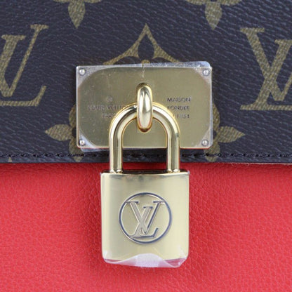 Louis Vuitton Marignan Handbag M44286 PVC Leather Brown Coquelicot Gold