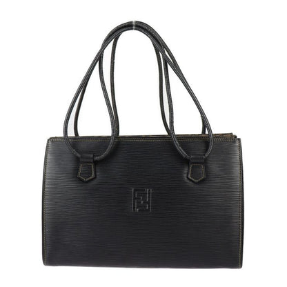 Fendi 2WAY Bag Handbag - Canvas Leather Brownish Black Gold Hardware SAS