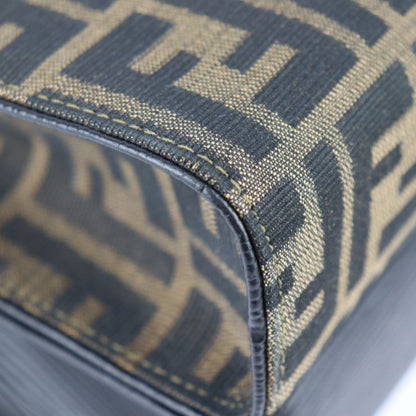 Fendi 2WAY Bag Handbag - Canvas Leather Brownish Black Gold Hardware SAS